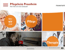 Tablet Screenshot of pflegeheim-praunheim.de